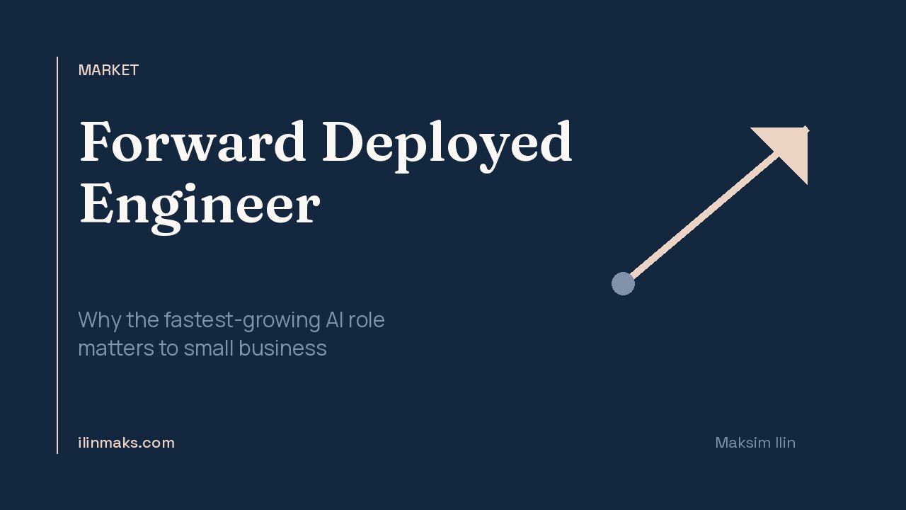 Forward Deployed Engineer on site: process mapping, data, first version, handover