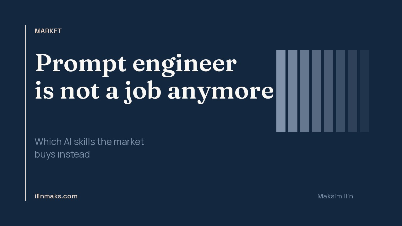 Prompt engineer: the skill stayed, the job title dissolved